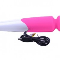 Wand Massager Rechargeable 10 Function Waterproof Silicone Pink (TOP SELLER!)